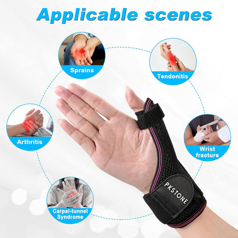 Thumb Brace, Adjustable Breathable Spica Splint for Right and Left Hand, Pain Relief for Carpal Tunnel, Arthritis