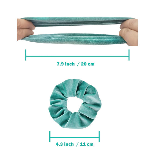 IVARYSS 12 Pcs Velvet Scrunchies for Girls, Soft Ponytail Holders, Cute Colors Elastic Hair Bands for Teens