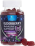 Sambucus Elderberry Immune Support Gummies - Elderberry Extract Gummy with Vitamins C, D3, Zinc, 60 Gummies