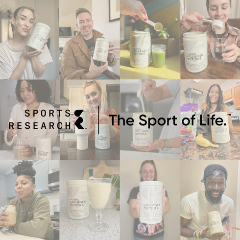 Sports Research Multi Collagen Protein Powder with Hyaluronic Acid + Vitamin C | 30 Servings