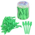 Pana 100pcs 2.5" Disposable Plastic Spatulas for Cosmetic Make Up, Skin Care, Facial Cream Mask (APPLE GREEN)