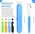 4 Pcs Stainless Steel Tongue Scraper Cleaner for Adults and Kids, Metal Tongue Brush with Travel Cases, Orange, Black,