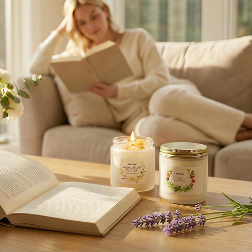 Home,8 Pack Set Scented Candles for Soy Candles Gift for Women,Aromatherapy Candle with Crystals Inside-Perfect