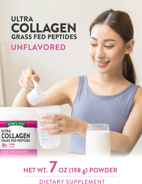 Nature's Truth Collagen Powder | 7 oz | Type I and III | Grass Fed, Paleo and Keto Friendly Collagen Peptides |