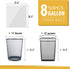 Medium Trash Bags, 6-8 Gallon White Garbage Bags, Unscented Trash Can Liners for Bathroom, Bedroom, Office