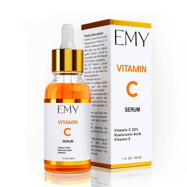 Vitamin C Serum with Hyaluronic Acid - Anti-aging Face Moisturizer, Nourishing Anti-wrinkle Care with Collagen,