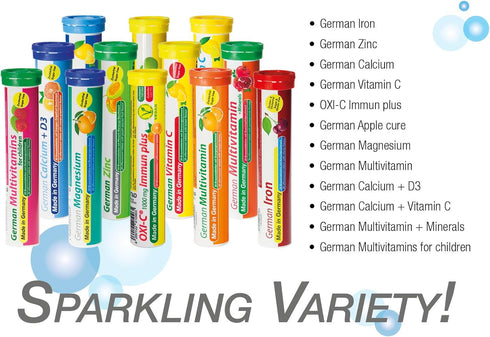 T&D Oxi C, 1000 mg Vitamin C | 40 Vegan Drink Effervescent Tablets, Orange Flavor Made in Germany