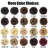 MORICA 2PCS Messy Bun Hair Piece, Fake Hair Messy Bun Scrunchies for Women, Curly Wavy Synthetic Chignon Ponytail
