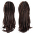 Sofeiyan 13" Ponytail Extension, Long Curly Clip in Claw Hair Extension for Women, Dark Brown & Dark Auburn Mixed