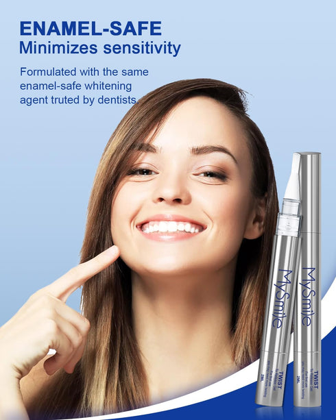 MySmile Non-Sensitive Teeth Whitening Pen, Mint Gel, 8ML for 30+ Treatments, Fast Stain Removal for Bright Smile