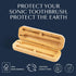 Better & Better Bamboo Travel Case - Fits 2 Replacement Brush Heads & 1 Electric Brush Handle, Natural Bamboo