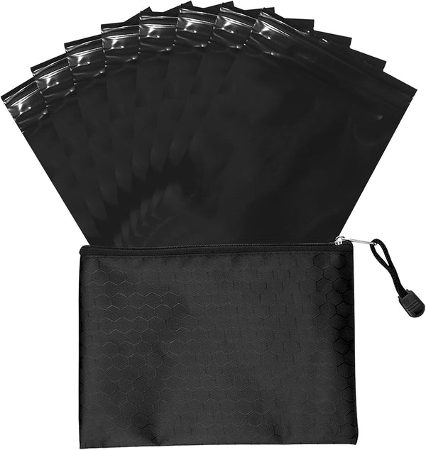 Feminine Personal Disposal Bags, 100 Pack of 6x8 inches Black Opaque Zip Seal Bags for Tampons and Sanitary Pads