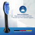 Replacement Heads for Philips Sonicare - Medium Toothbrush Head, Replaces HX6015/03 SimplyClean - Black - HX6018b