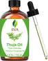 SVA Thuja Essential Oil – 4 Fl Oz, 100% Natural for Diffuser, Hair Care, Skin Care, Aromatherapy, with Dropper