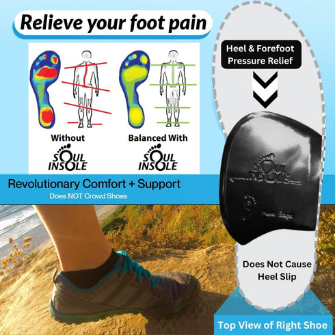 Shoe Bubble Orthotic Insole Memory Gel Insoles for Plantar Fasciitis, Pronation, Heel Pain, Arch Supports, Midfoot