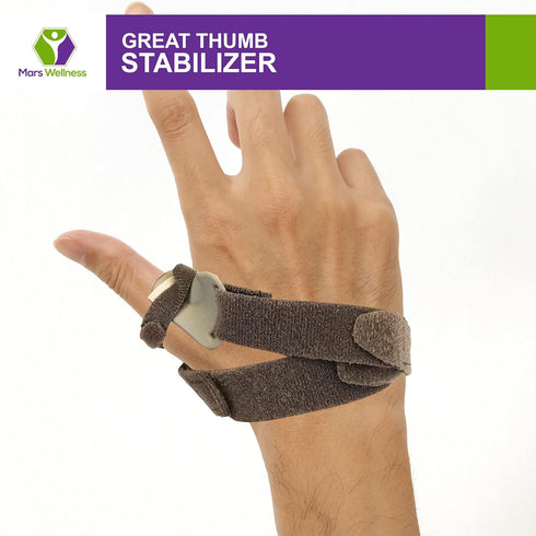 MARS WELLNESS CMC Thumb Arthritis Brace - Large Right Hand Stabilizing Splint for Osteoarthritis Support