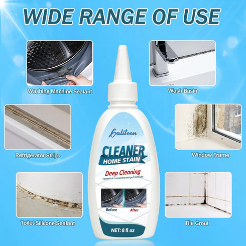Home Remover Gel, 8 Fl Oz Cleaner for Washing Machine, Refrigerator Strips, Bathroom Tiles, and Grout