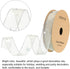 MECCANIXITY 1 Inch Wide Star Organza Sheer Wired Ribbon, 20 Yard Cream White for Gift Wrapping, Bow, Wedding