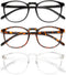 Przene Retro Round Blue Light Blocking Glasses for Men/Women - Anti Eye Strain, UV/Glare Protection