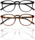 Przene Retro Round Blue Light Blocking Glasses for Men/Women - Anti Eye Strain, UV/Glare Protection
