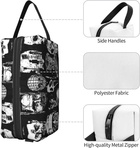 Women's Horror Icons Cosmetic Bags, Makeup Pouch, Travel Toiletry Storage Bag