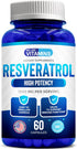 We Like Vitamins Resveratrol 1000mg Supplement, 60 Easy to Swallow Veggie Capsules, Antioxidant for Immune Support