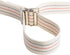 COW&COW Transfer and Gait Belt with Metal Buckle - 2 inches, Beige with Stripes, 60" - Transfer Walking and Standing