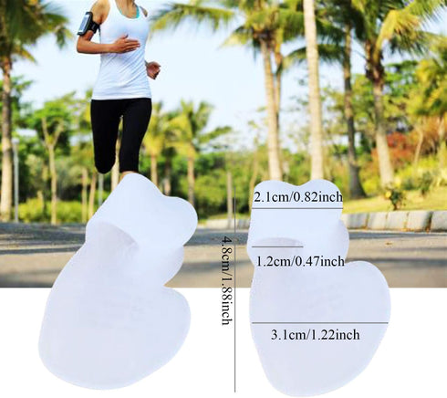 5 Pairs Pinky Toe Cushion Splint - Little Toe Separators, Straightener with Loop for Men Women Walking, Running,