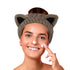 Cat Ear Brown Facial Spa Headband, Cosmetic Makeup Headband for Washing Face Skincare