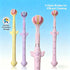 Mluyeri 3-Sided Set, 7.4 Inch, 360 3 Toothbrush Degree Cleaning, Pieces Manual Toothbrushes for Sensory and Autism