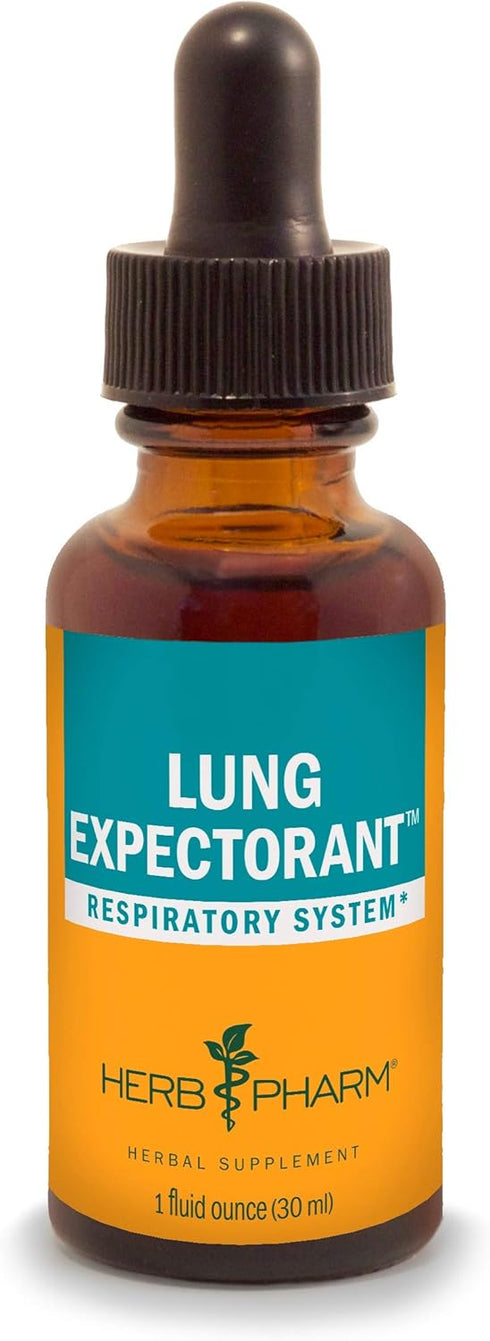 Herb Pharm Lung Expectorant Liquid Herbal Formula, Support Respiratory Immune Response, 1 Ounce (Pack of 1)