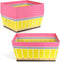 Moonld 5 Pcs Teacher Appreciation Gifts Pencil Empty Gift Basket with Handle Cardboard