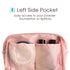 Narwey Small Vegan Leather Makeup Bag, Mini Cosmetic Pouch for Women Travel (Small, Pink)