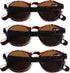 AQWANO 3 Pack Bifocal Reading Sunglasses, Fashion Bifocal Sun Readers for Women Men, 1.0