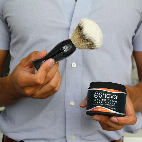 Shaving Cream for Men, Orange Sandalwood, Prevents Shaving Irritation, Generates Rich Lather for Smoothest Shave