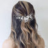 Unicra Silver Bride Wedding Hair Vine, Rhinestone Flower Bridal Hair Piece Jewelry for Women and Girls