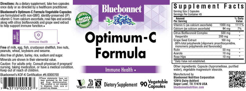 BlueBonnet Optimum C Formula Vegetable Capsules, 90 Count
