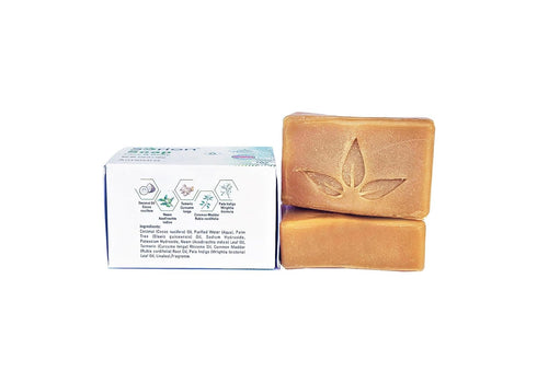 Sorion Soap for Face and Body - Comforting Skin Care with Coconut Oil, Neem, Turmeric and Pala Indigo Essential Oils