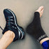 Copper Compression Foot Sleeves - Ankle Support Brace Socks for Plantar Fasciitis, 1 Pair Black - L