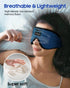 LC-dolida Sleeping Headphones Eye Mask, Wireless Music Cotton Sleep Cover with Bluetooth Headphones for Side Sleepers