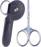 PROFESSIONAL Nose Hair Small Scissors with Leather Case (Black)