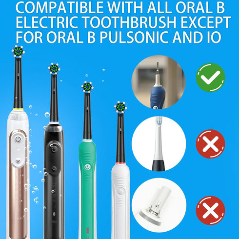 Replacement Brush Heads for Braun Oral b, Compatible with Pro 1000/2000/3000/5000/6000, 12 Pcs