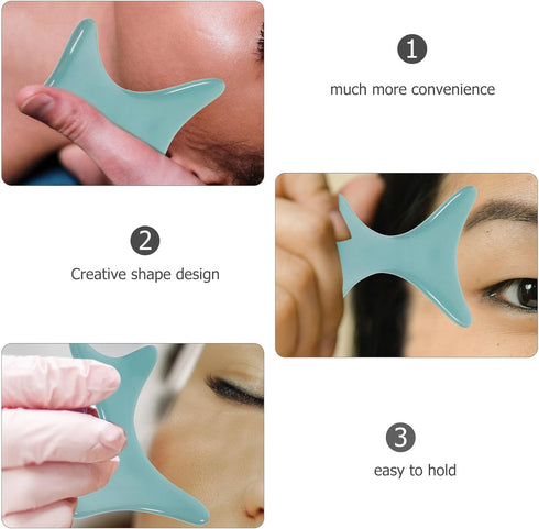 TIDTALEO Ceramic Scraping Massage Board Blue Multi-Functional Guasha Tool for Body and Face Spa Relaxation Universal