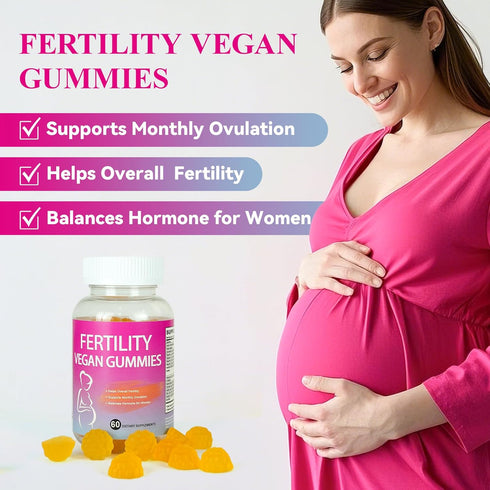 Gummies Gummies 60 Count Gummy Fertility for Women to Get Pregnant Fast, Folic Acid Conception to Boost Fertility