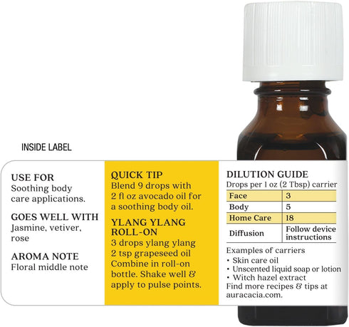 Aura Cacia 100% Pure Ylang Ylang Essential Oil, 0.5 fl oz