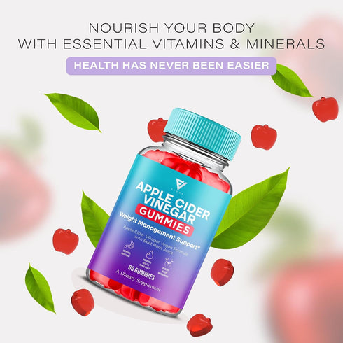 Gummies Gummies (2 Pack 120 Gummies) Apple Cider Vinegar Supplement Daily Digestive Health & Gut Wellness Support