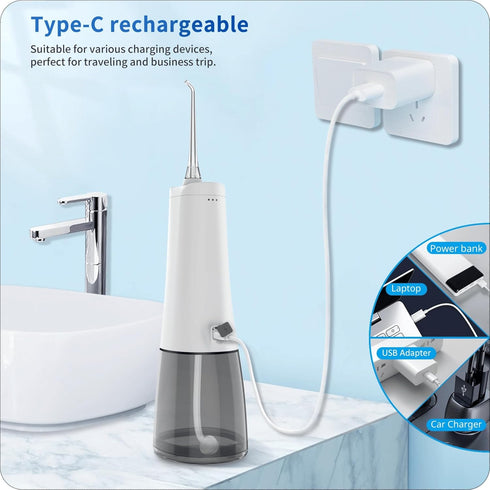 Sadat Cordless Flosser, Oral Irrigator, Portable Water Flosser for Teeth Cleaning and Flossing, Plaque Remover