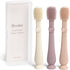 Moonkie Baby Oral Cleaner Kit, Toddler Toothbrush, Baby Tongue Cleaner for 3 Months+, 3 Pcs (Blush/Pale Mauve/Ivory)