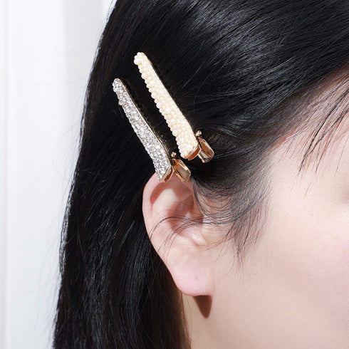 WHITEBRIDGE 4pcs Crystal Alligator Clips for Women and Girls