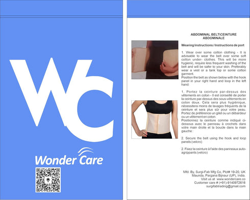 Wonder Care Abdominal Binder Lower Waist Support Belt for Women – Slim Elastic Maternity Tummy Trimmer Post Natal